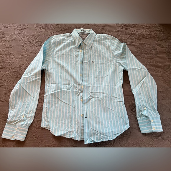 Lot of 10 Abercrombie & Fitch button down long sleeved shirts - Picture 8 of 11